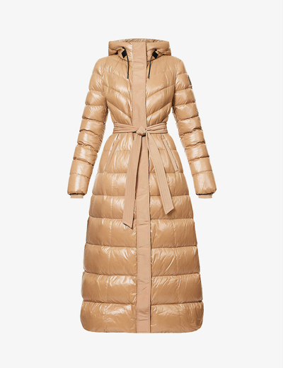 Shop Mackage Women's Camel Calina Quilted Shell-down Coat