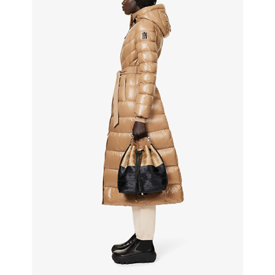 Shop Mackage Women's Camel Calina Quilted Shell-down Coat