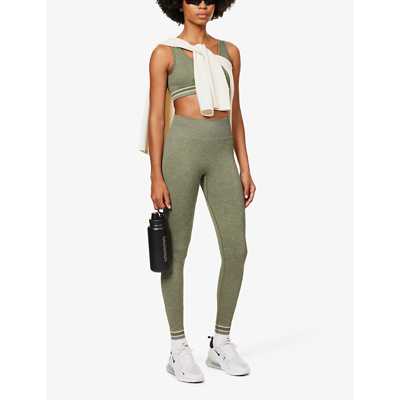 The Upside Marle Seamless Dance Midi Pants In Green