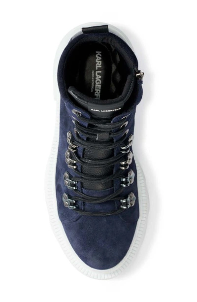 Shop Karl Lagerfeld Plain Toe Boot In Blue