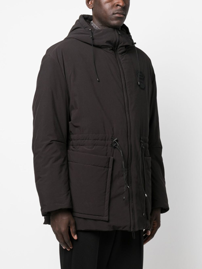 Off-white Logo-patch Padded Jacket In Schwarz