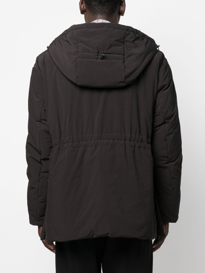 Off-white Logo-patch Padded Jacket In Schwarz