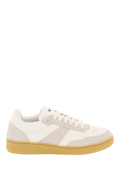 Shop Apc A.p.c. 'plain' Leather Sneakers In White