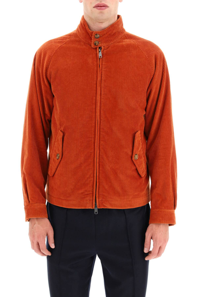 Shop Baracuta G4 Corduroy Harrington Jacket In Orange