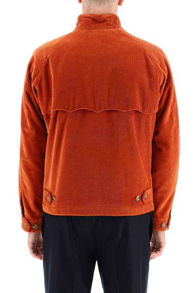 Shop Baracuta G4 Corduroy Harrington Jacket In Orange