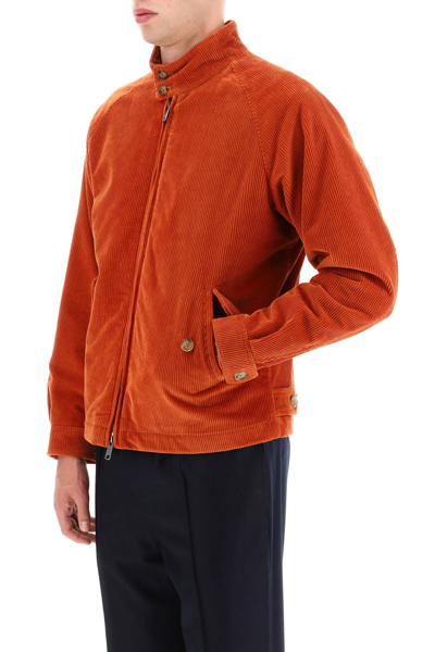 Shop Baracuta G4 Corduroy Harrington Jacket In Orange