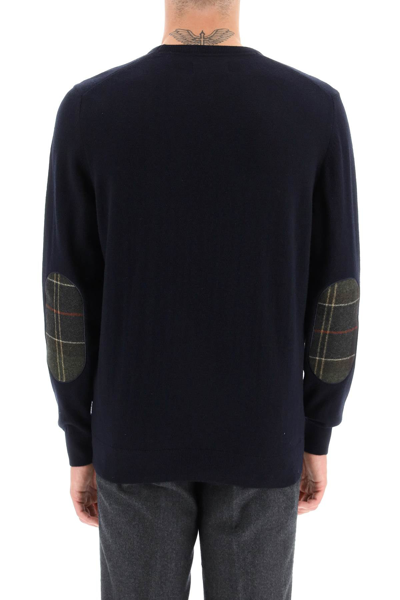 Shop Barbour 'harrow' Wool And Cashmere Sweater In Blue