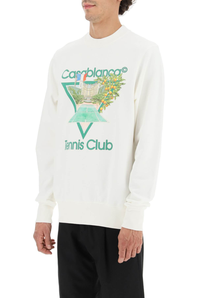 Shop Casablanca Tennis Club Icon Print Sweatshirt In Multicolor