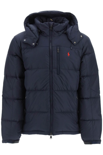 Shop Polo Ralph Lauren Cortina Down Jacket In Ripstop Fabric In Blue