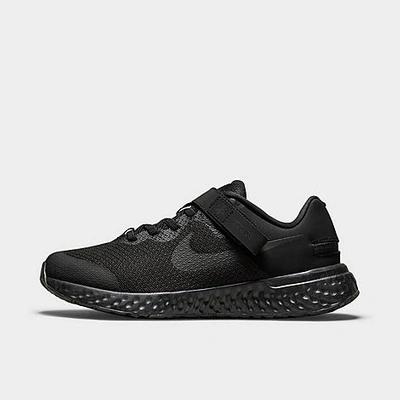 Shop Nike Big Kids' Revolution 6 Flyease Running Shoes In Black/black/dark Smoke Grey