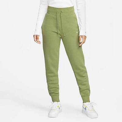 Shop Nike Women's Sportswear Phoenix Fleece High-waisted Jogger Sweatpants In Alligator/sail