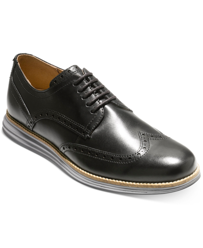 Shop Cole Haan Men's Original Grand Wing Oxfords Men's Shoes In Black/white