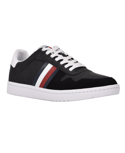 Tommy Hilfiger Men's Ramus Stripe Lace-up Sneakers Men's Shoes In Black And  White | ModeSens