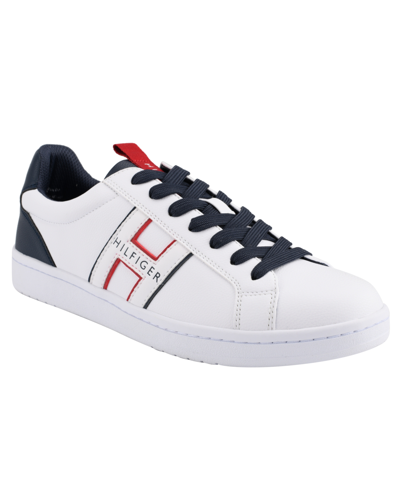 Tommy Hilfiger Men's Lewly Low Top Sneakers Men's Shoes In White | ModeSens