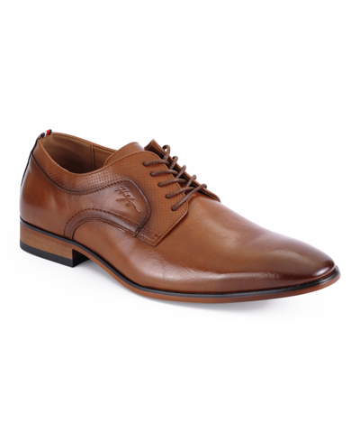 Tommy Hilfiger Men's Soli Lace-up Dress Oxfords In Medium Brown