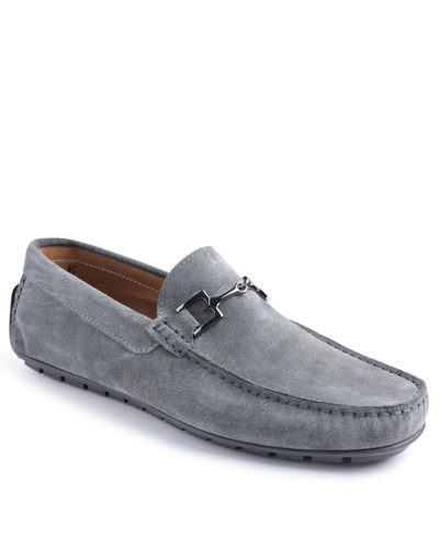 Shop Bruno Magli Men's Xander Loafer Shoes Men's Shoes In Dark Gray Suede