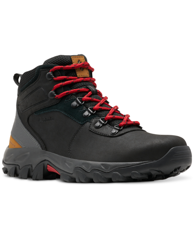 Shop Columbia Men's Newton Ridge Plus Ii Waterproof Hiking Boots Men's Shoes In Black/shark