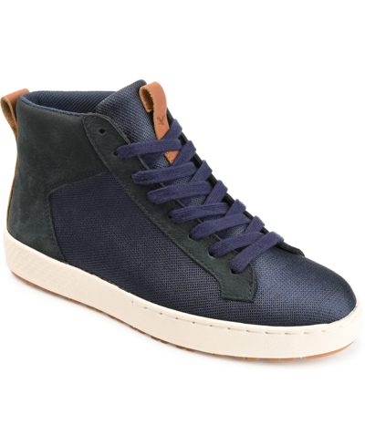 Shop Territory Men's Carlsbad Knit High Top Sneaker Boots In Blue