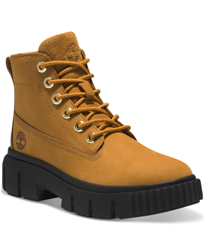 Shop Timberland Women's Greyfield Lace-up Work Boots Women's Shoes In Wheat Nubuck