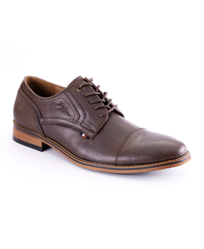 Shop Tommy Hilfiger Men's Banly Lace Up Casual Oxfords In Brown