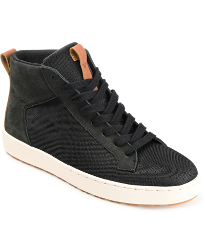 Shop Territory Men's Carlsbad Knit High Top Sneaker Boots In Black