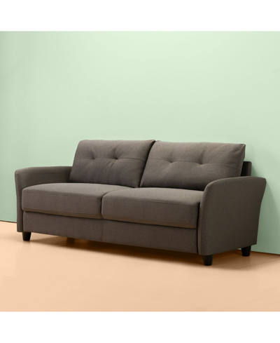 Shop Zinus Ricardo Contemporary Upholstered Sofa In Chestnut Brown