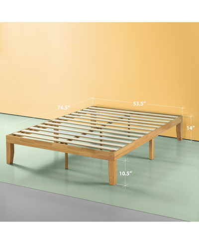 Shop Zinus Moiz 14" Wood Platform Bed / No Boxspring Needed, Full In Natural