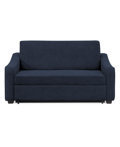 Shop Lifestyle Solutions Serta Mayson Convertible Sofa With Power And Usb Ports In Navy