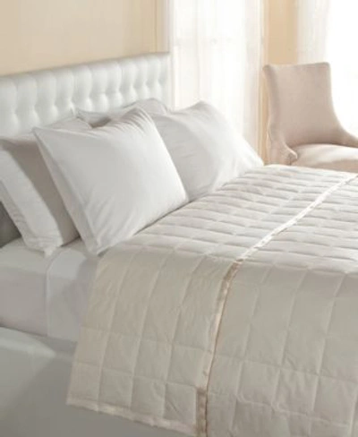 Shop Downlite Lightweight 230tc Luxury Satin Trim White Down Blankets Bedding
