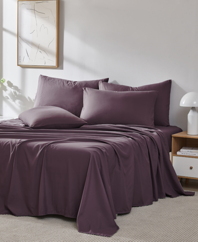 Shop Southshore Fine Linens Vilano 21" Extra Deep Pocket 6-piece Sheet Set, California King In Purple