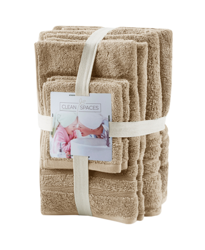 Shop Clean Spaces Nurture Microbial Resistant 6-pc. Bath Towel Set, 30" X 54" In Natural