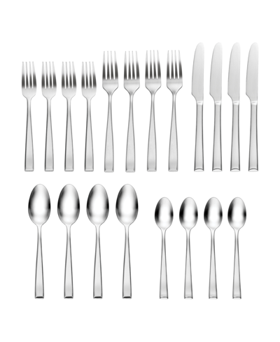 Shop Hampton Forge Satin Touch 18/0 Stainless Steel 20 Piece Set, Service For 4 In Metallic And Stainless