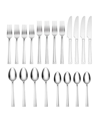 Shop Hampton Forge Stainless Steel Farmington 20-pc Flatware Set, Service For 4 In Metallic And Stainless