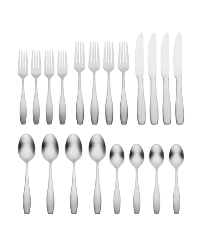 Shop Hampton Forge Gourdon Satin 20 Piece Set, Service For 4 In Metallic And Stainless