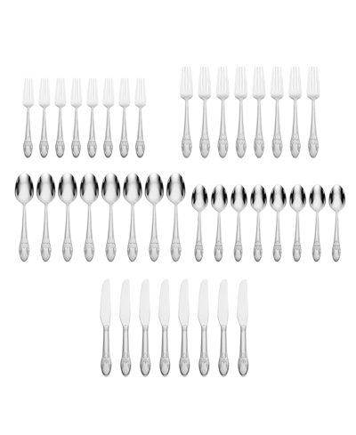Shop Hampton Forge Villandry Mirror 40 Piece Set, Service For 8 In Metallic And Stainless
