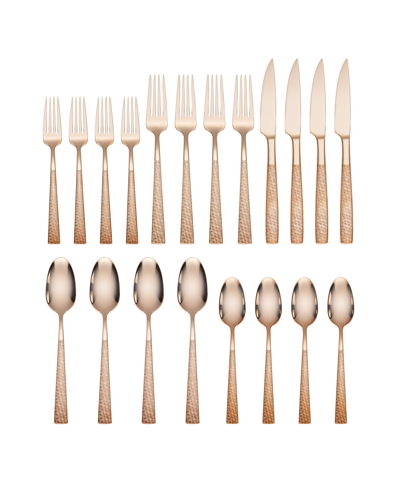 Shop Hampton Forge Rose In Full 18/10 Stainless Steel 20 Piece Set, Service For 4 In Metallic And Rose Gold-tone