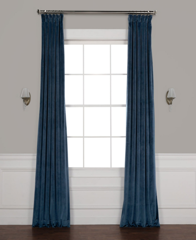 Shop Exclusive Fabrics & Furnishings Heritage Plush Velvet Panel, 50" X 84" In Medium Blu