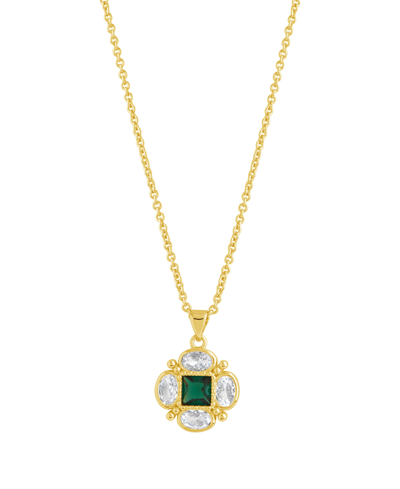 Shop Sterling Forever Hermia Pendant Necklace In Gold-plated