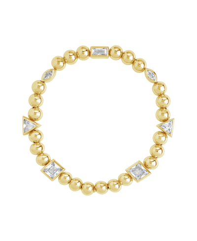 Shop Sterling Forever Amaris Beaded Bracelet In Gold-plated