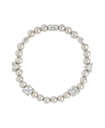 Shop Sterling Forever Amaris Beaded Bracelet In Silver-tone