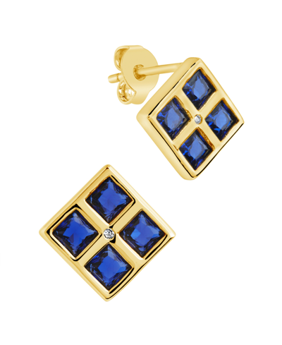 Shop Sterling Forever Fiya Stud Earring In Gold-plated