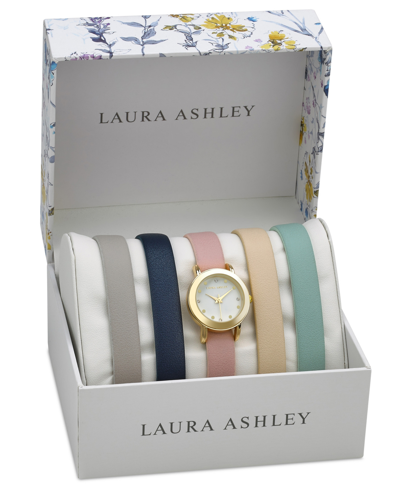 Shop Laura Ashley Women's Quartz Multi-colored Polyurethane Straps Watch 26mm Set