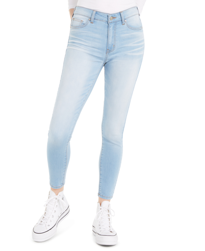 Shop Celebrity Pink Juniors' Curvy Distressed Skinny Ankle Jeans In Samantha