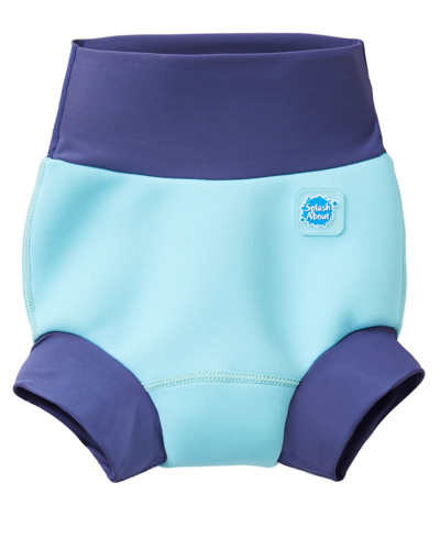 Shop Splash About Toddler & Little Boys And Girls Happy Nappy Swimsuit In Blue Cobalt