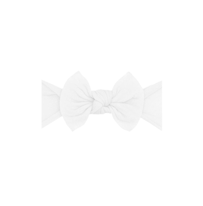 Shop Baby Bling Infant-toddler Itty Bitty Knot Small Headband For Girls In White
