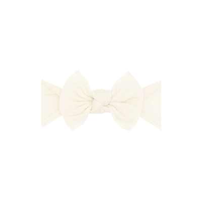 Shop Baby Bling Infant-toddler Itty Bitty Knot Small Headband For Girls In Ivory