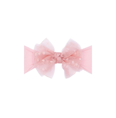 Shop Baby Bling Infant-toddler Itty Bitty Fab-bow-lous Tulle Headband For Girls In Rose Quartz