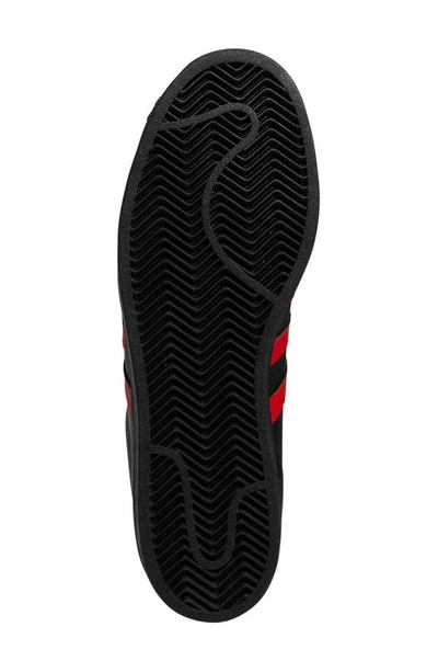 Adidas Originals Superstar Sneaker In Black/ Red