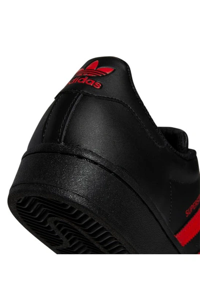 Adidas Originals Superstar Sneaker In Black/ Red