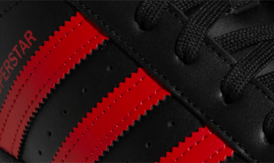 Adidas Originals Superstar Sneaker In Black/ Red